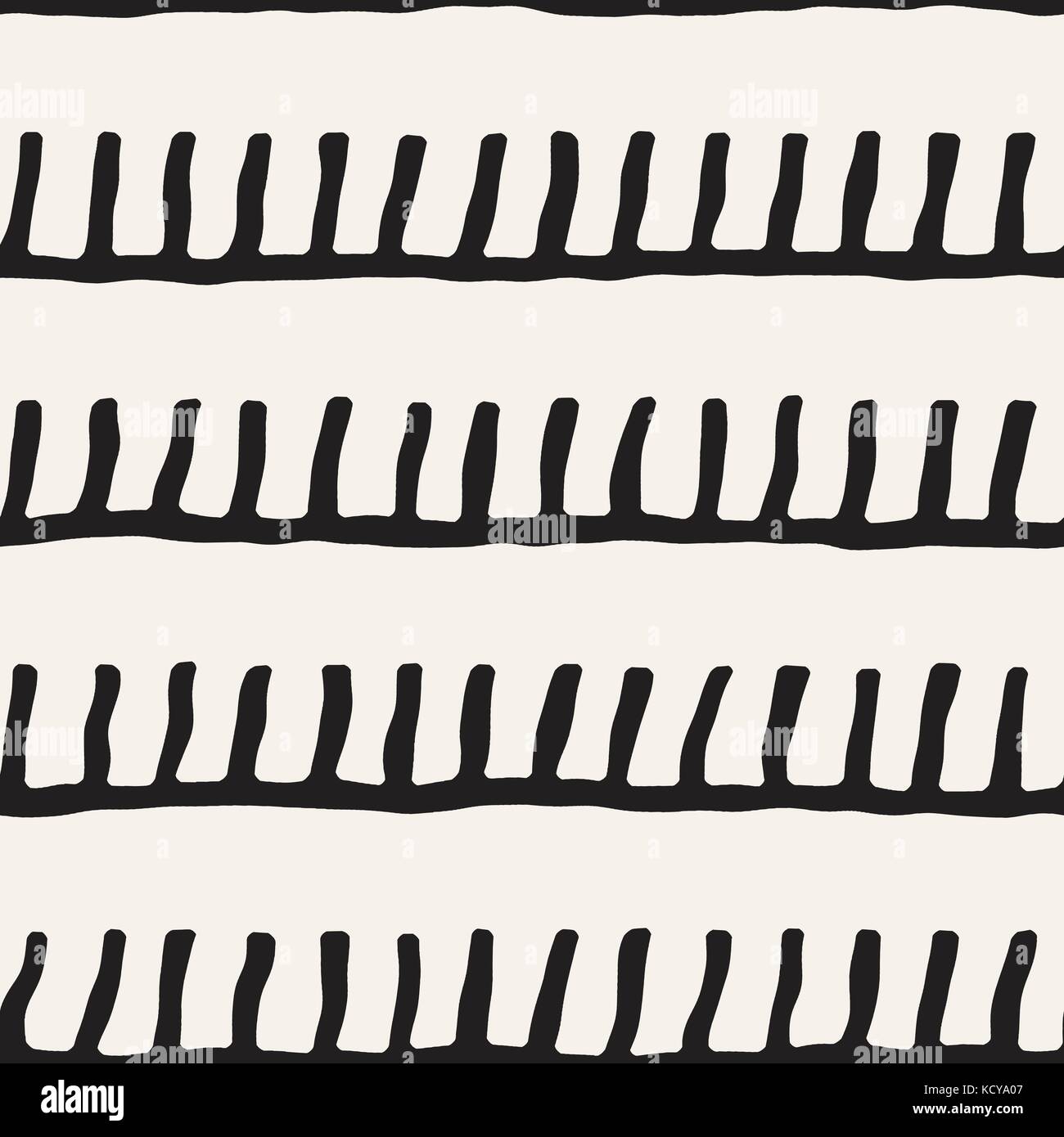 Seamless pattern with hand drawn brush strokes. Ink doodle illustration ...