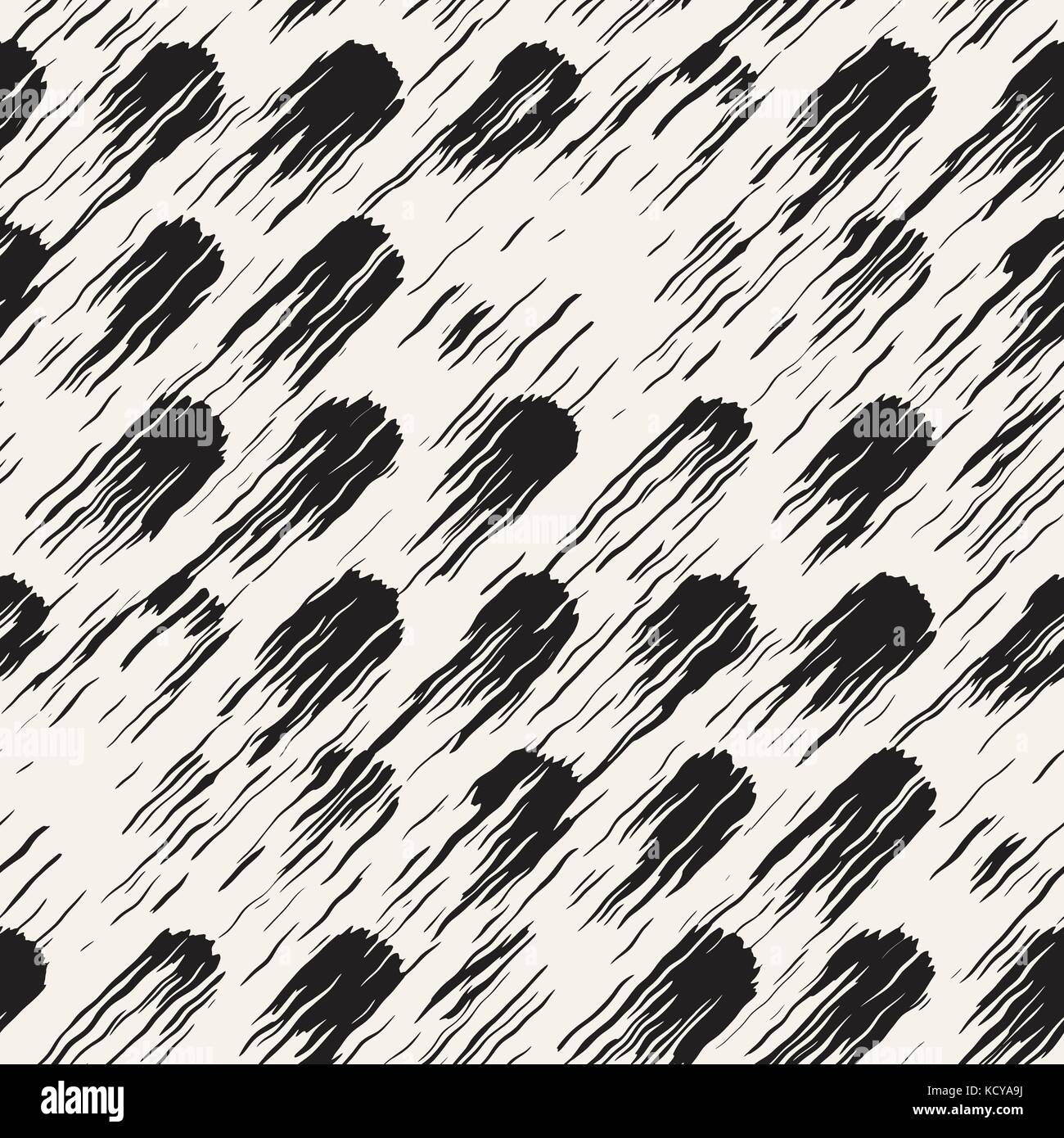 Vector seamless pattern with stripes and strokes. Black and white ...