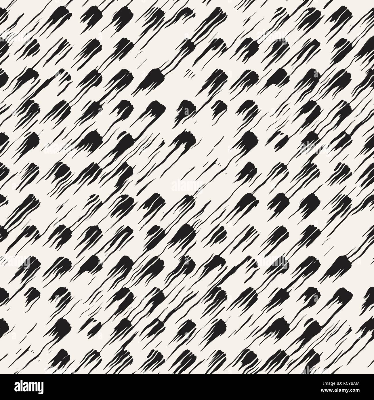 Vector seamless pattern with stripes and strokes. Black and white ...