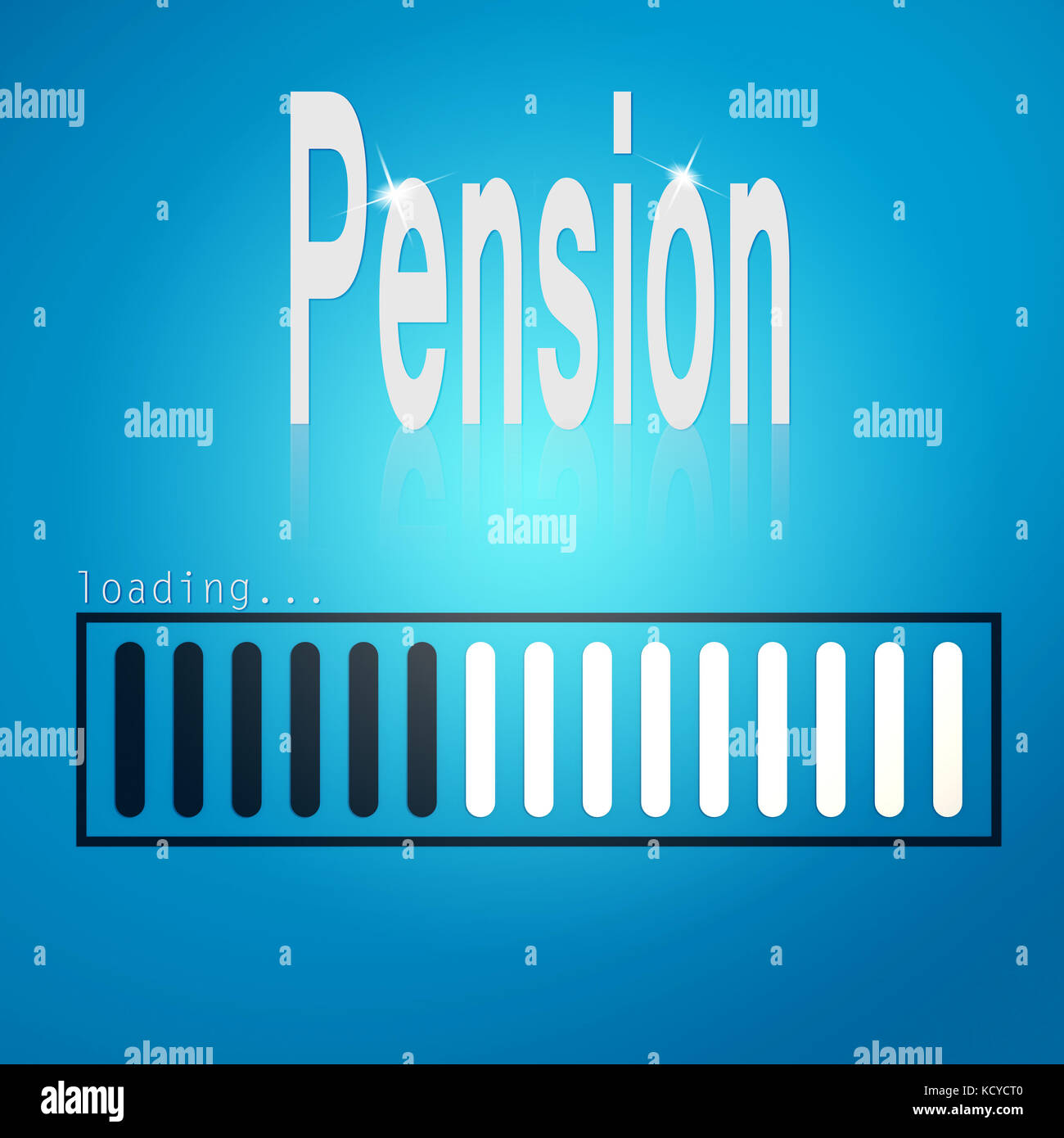 Pension blue loading bar image with hi-res rendered artwork that could ...