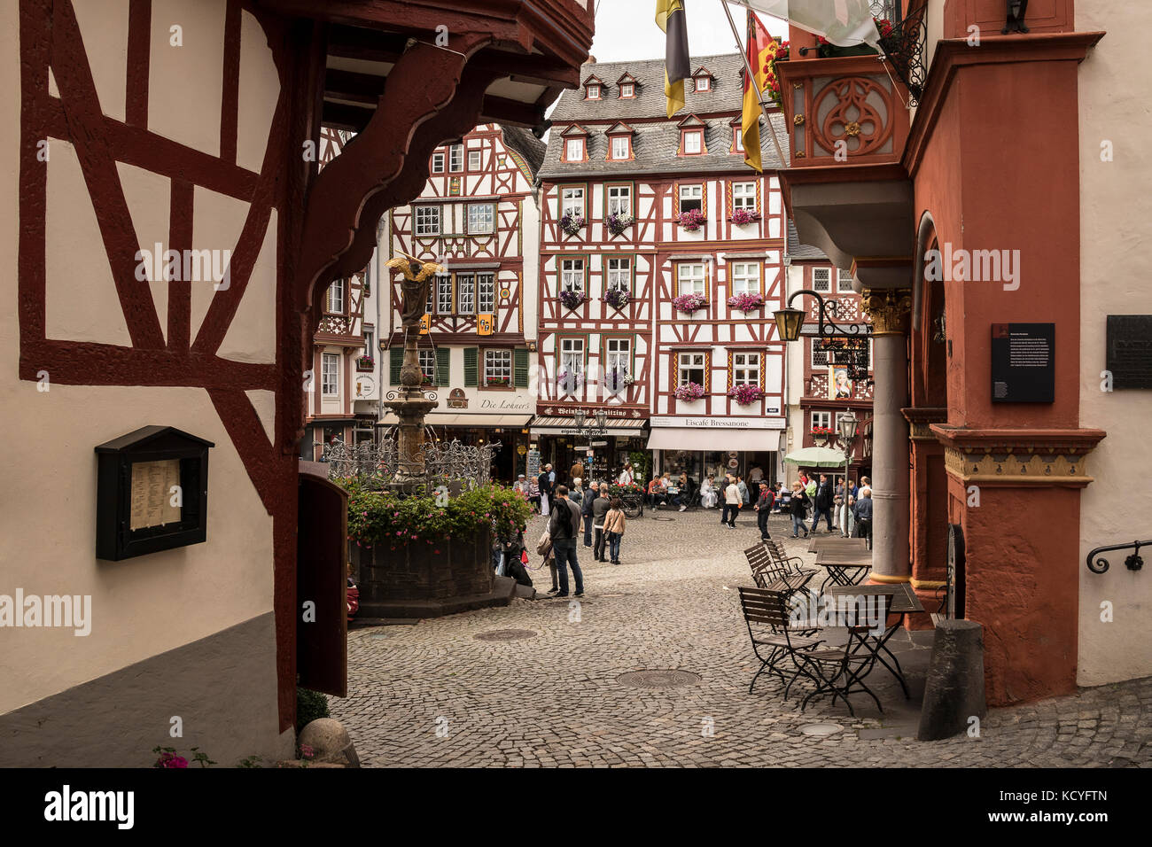 The town of Bernkastel-Kues, in the Mosel Valley, Germany Stock Photo
