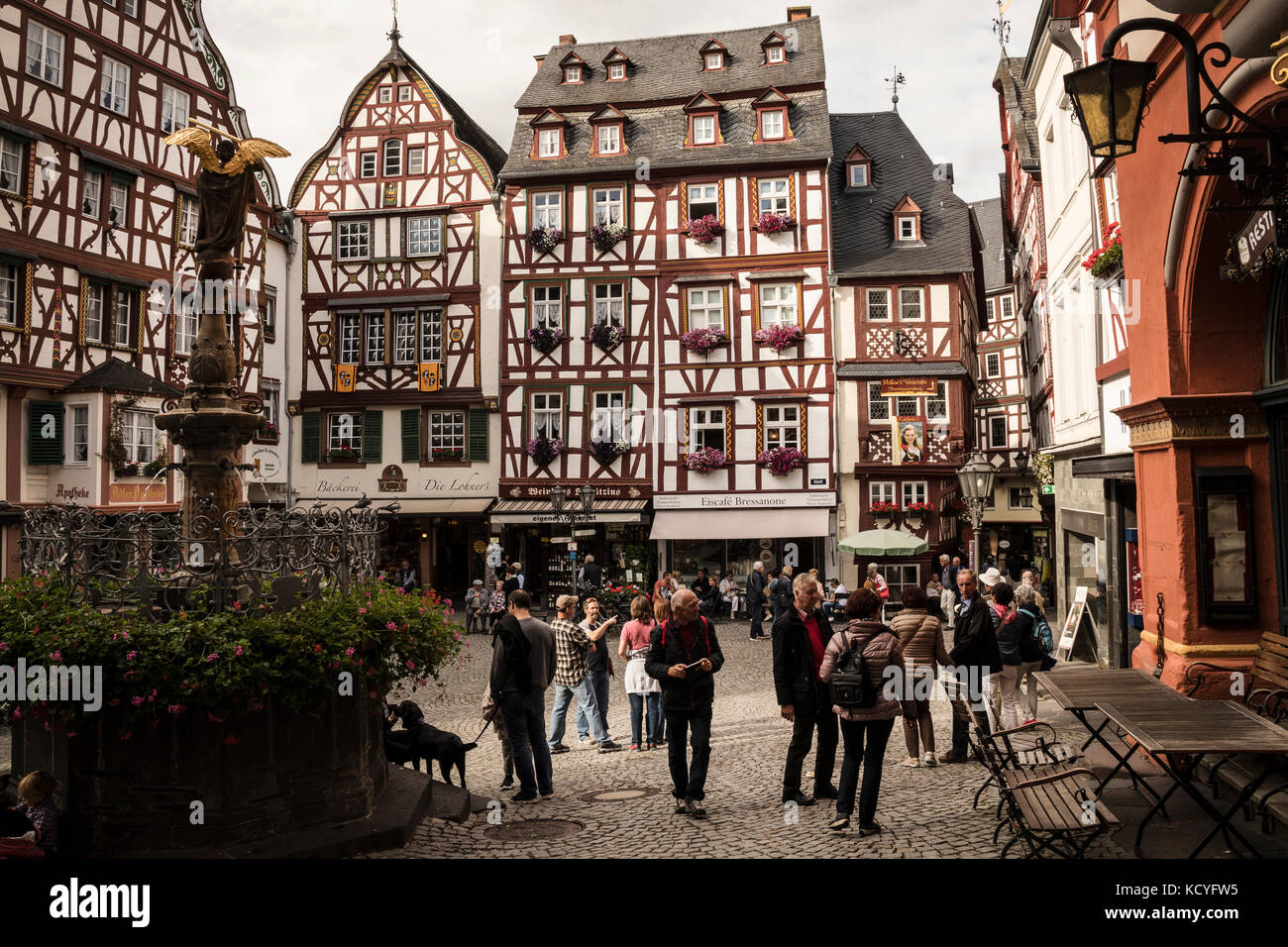The town of Bernkastel-Kues, in the Mosel Valley, Germany Stock Photo