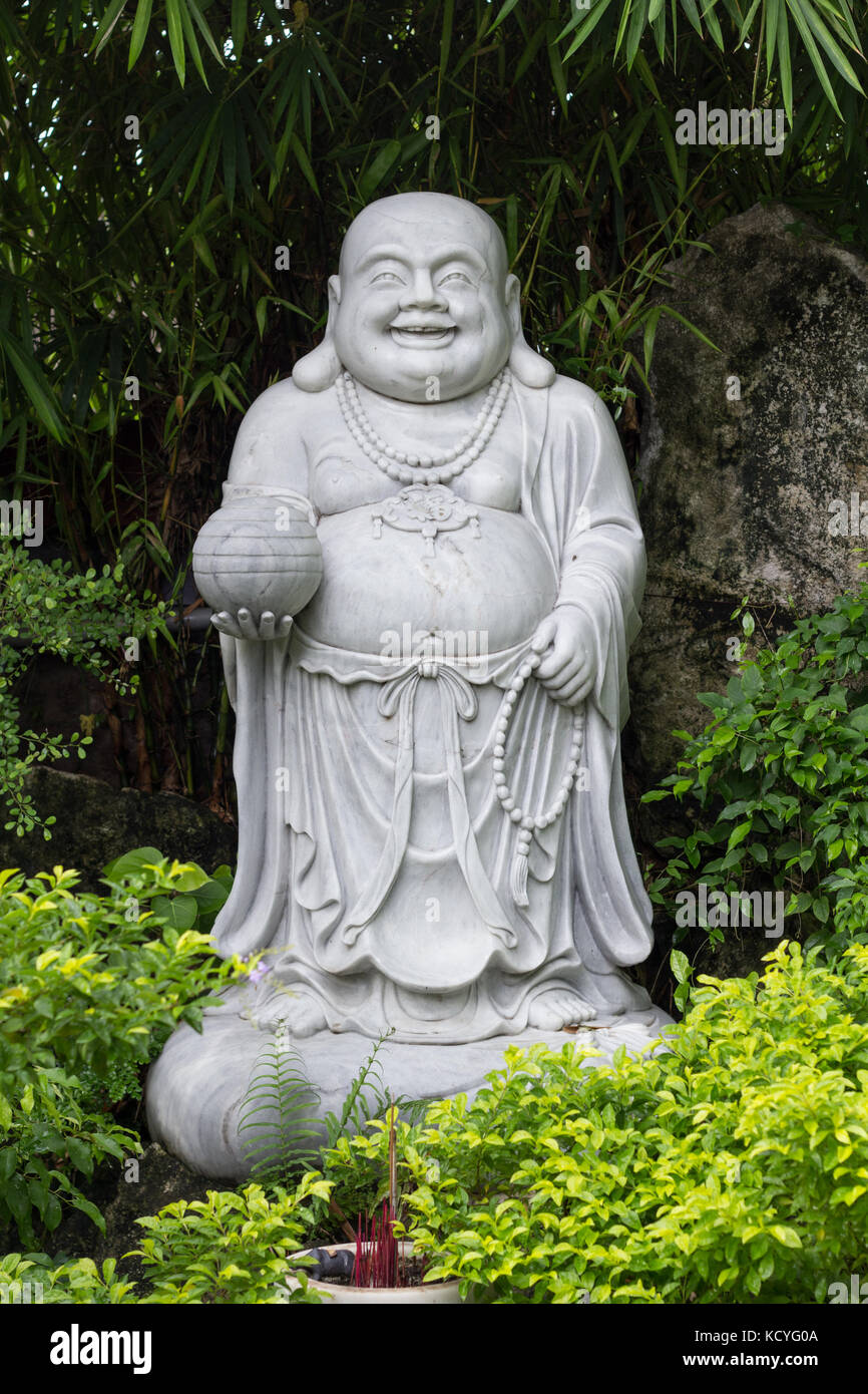 smiling fat buddha Stock Photo