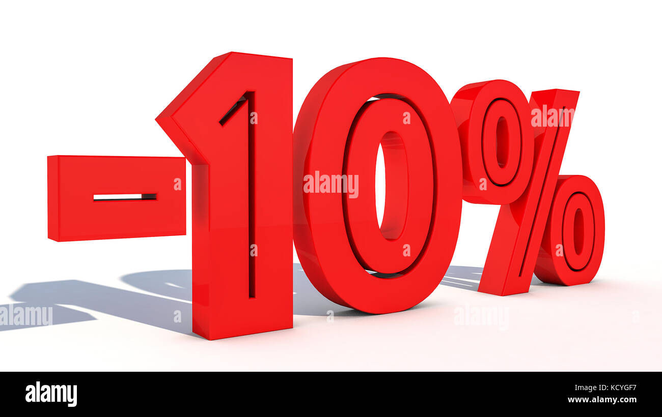 3d rendering percentage discount number Stock Photo - Alamy
