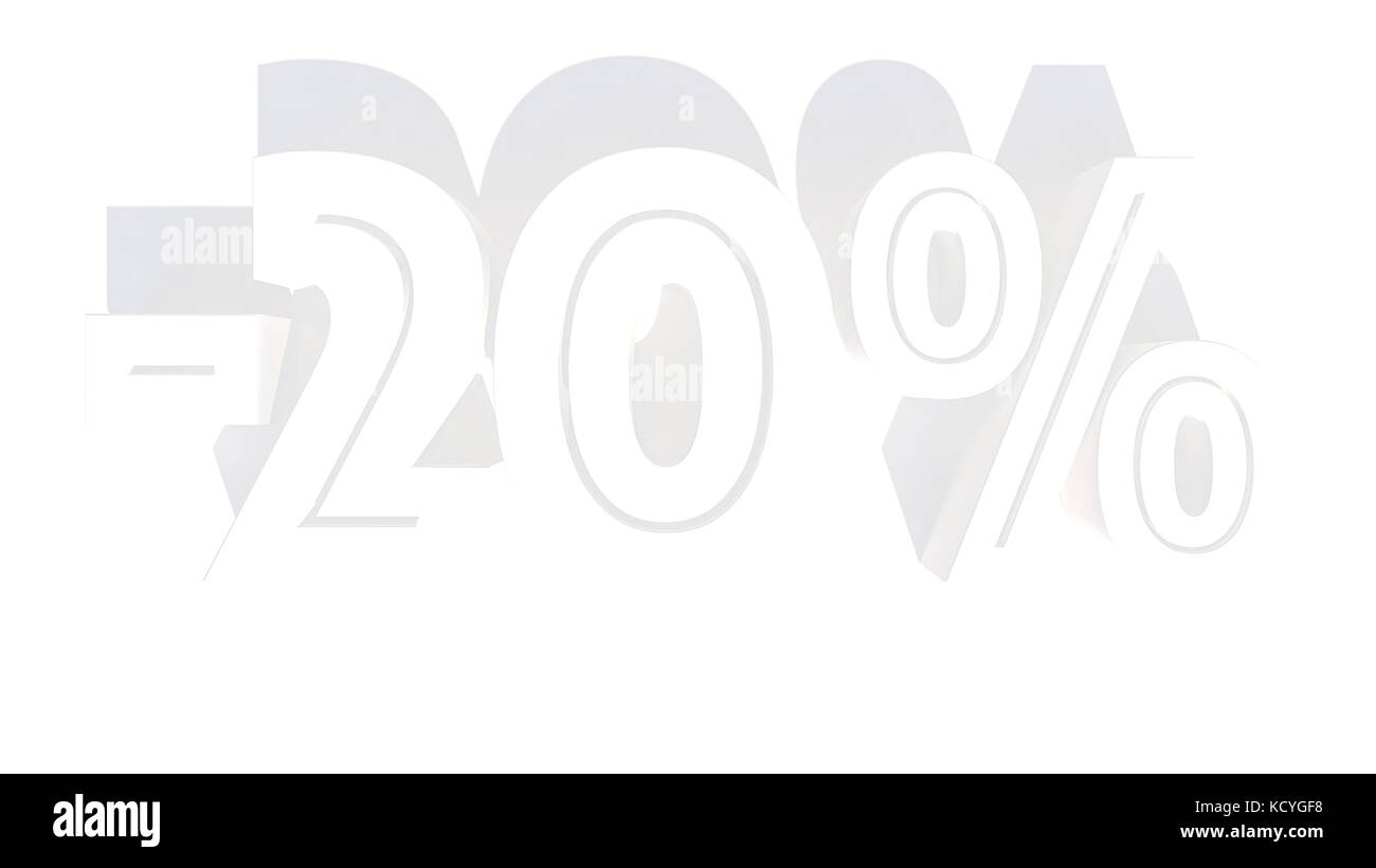 3d rendering percentage discount number Stock Photo - Alamy