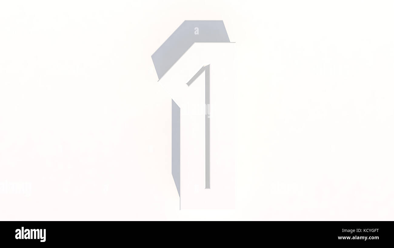 3d rendering letters in white color Stock Photo