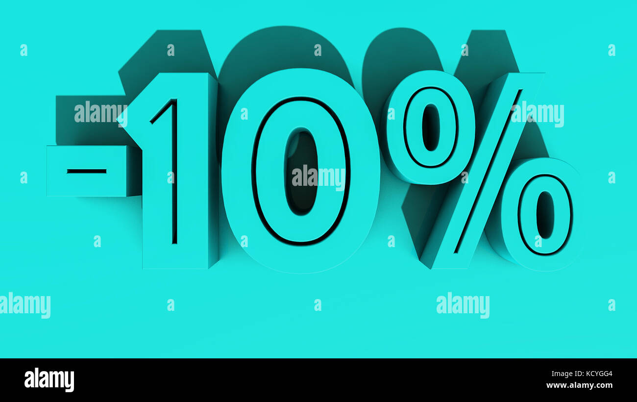 3d rendering percentage discount number Stock Photo - Alamy