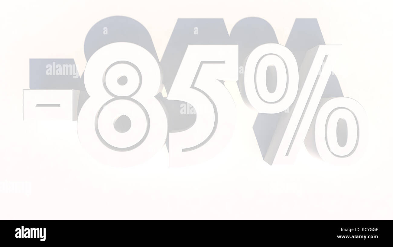 3d rendering percentage discount number Stock Photo - Alamy