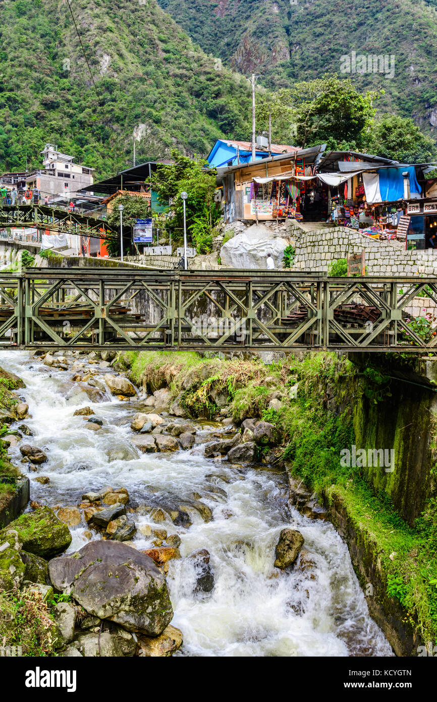 Aguas Calientes town in Cusco, Machu Picchu, Peru Stock Photo