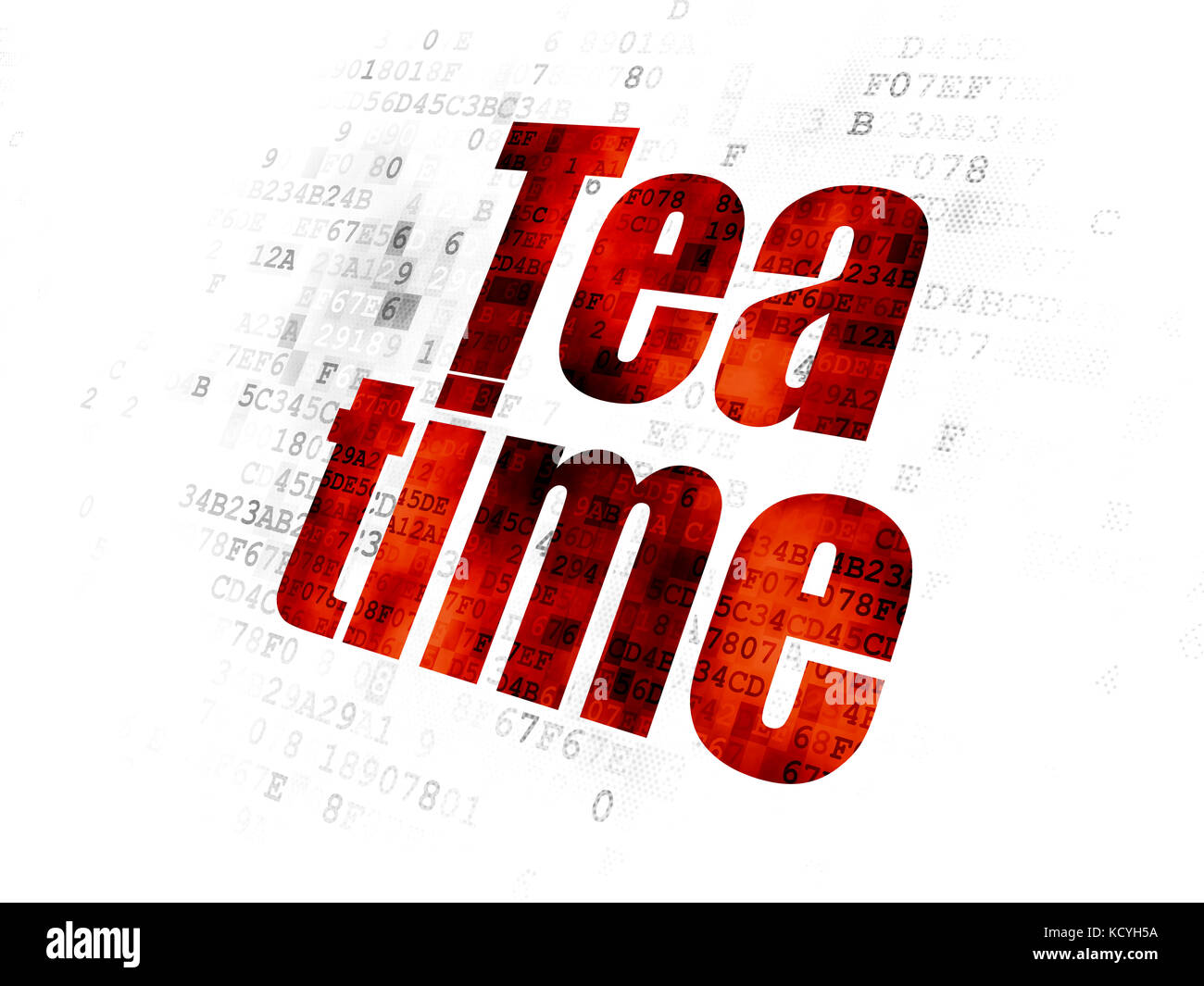 Timeline concept: Tea Time on Digital background Stock Photo - Alamy