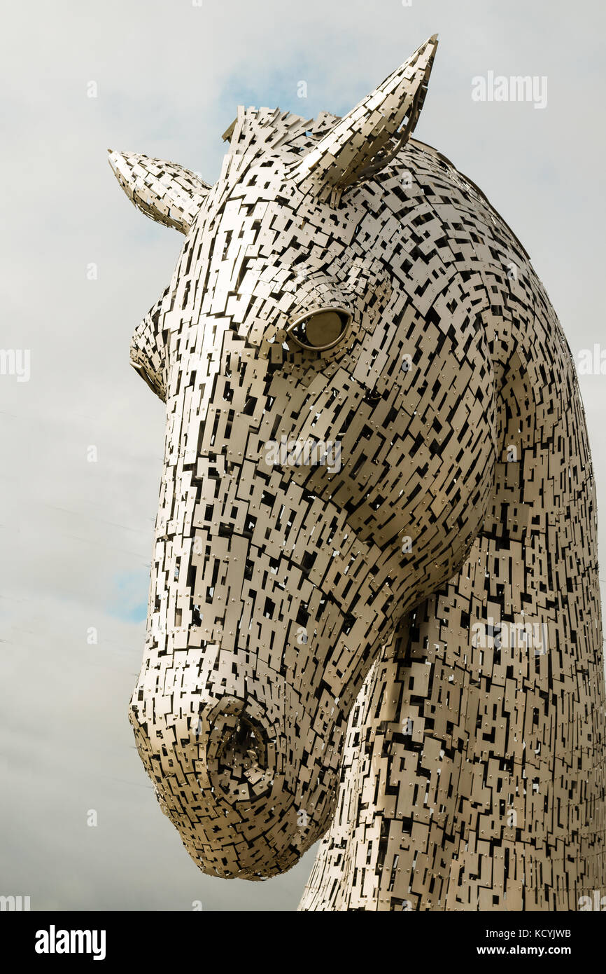 The Kelpies,mythical horse head sculptures, Heiix Park,Forth and Clyde