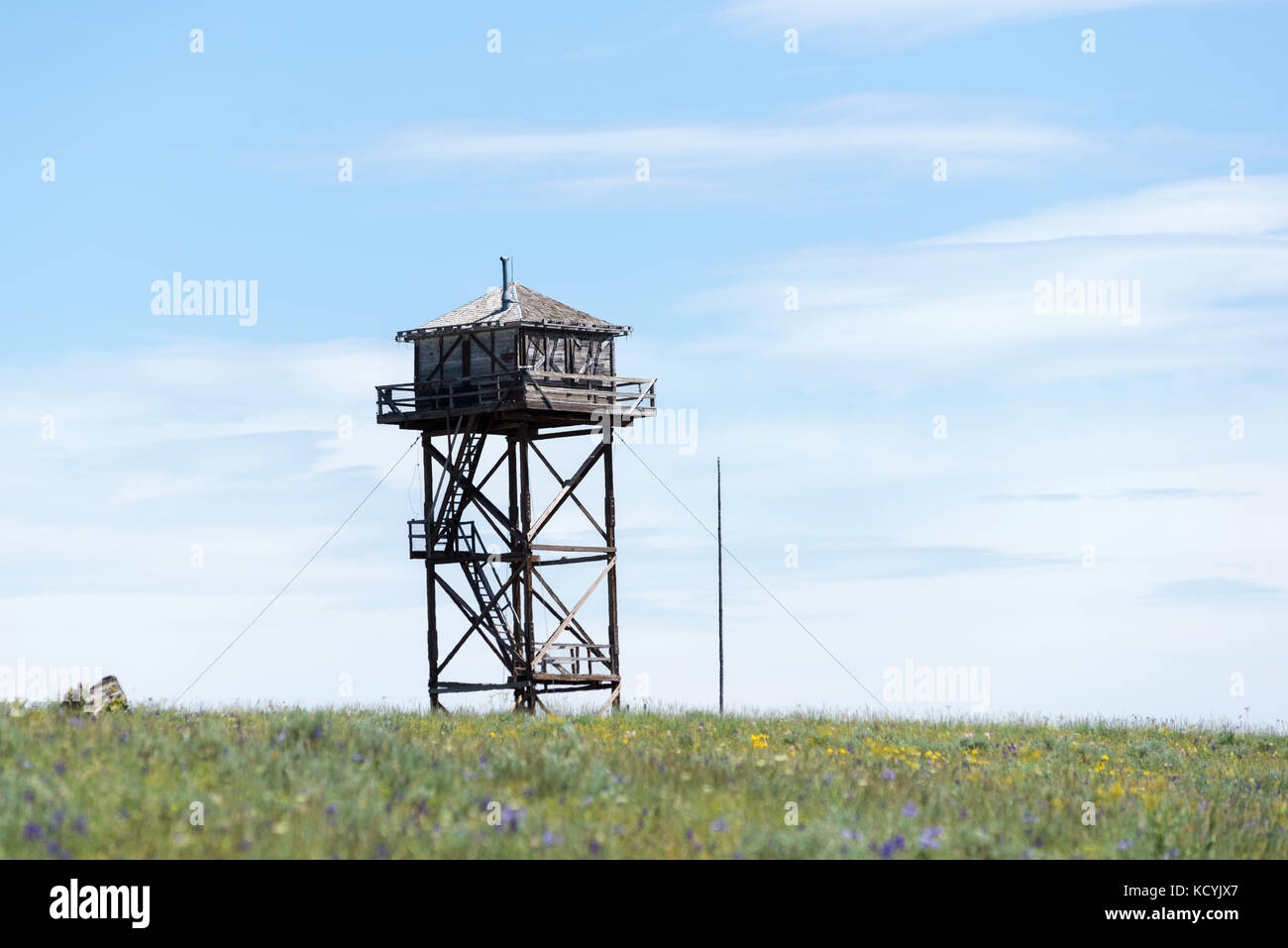 Forest Fire Lookout Tower High Resolution Stock Photography and 