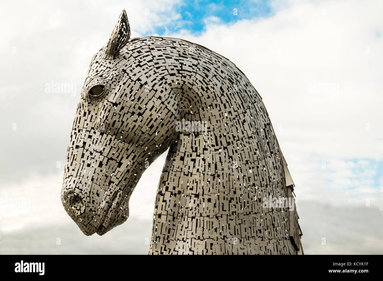 The Kelpies,mythical horse head sculptures, Heiix Park,Forth and Clyde