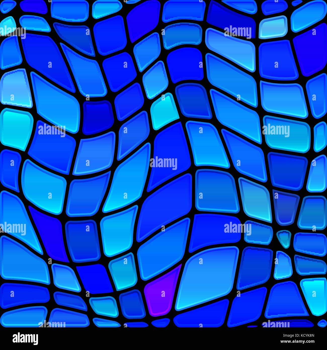 abstract vector stained-glass mosaic background - bright blue Stock ...