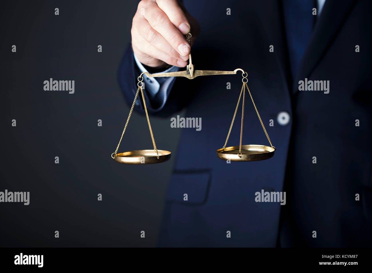 Counselor concept. Gavel and scale. Stock Photo