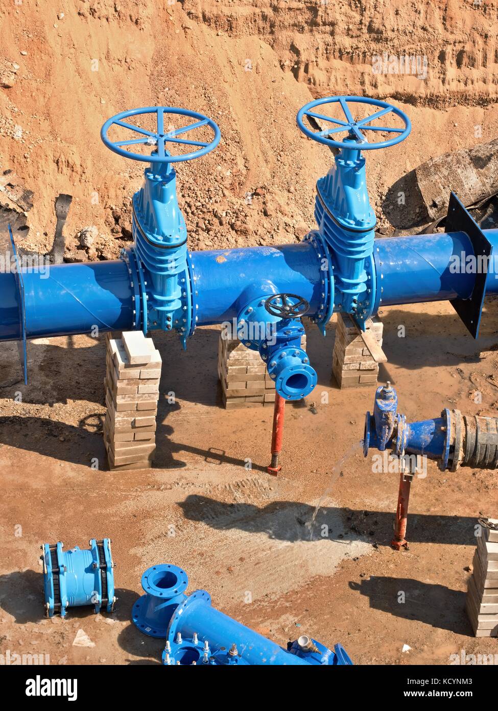 Drink Water Factory. Renewal underground pipelines, valve gates and