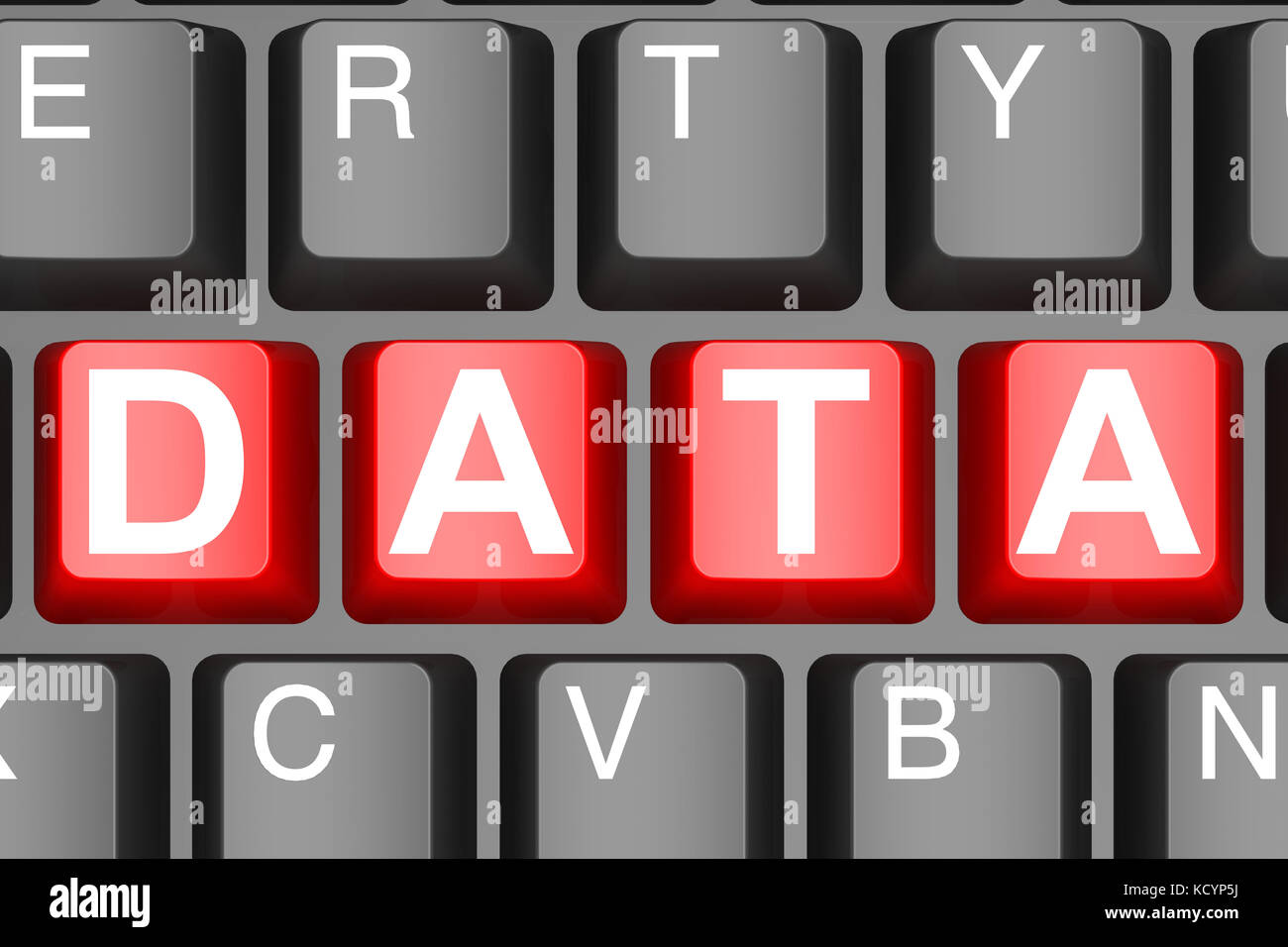 Data button on modern computer keyboard image with hi-res rendered ...