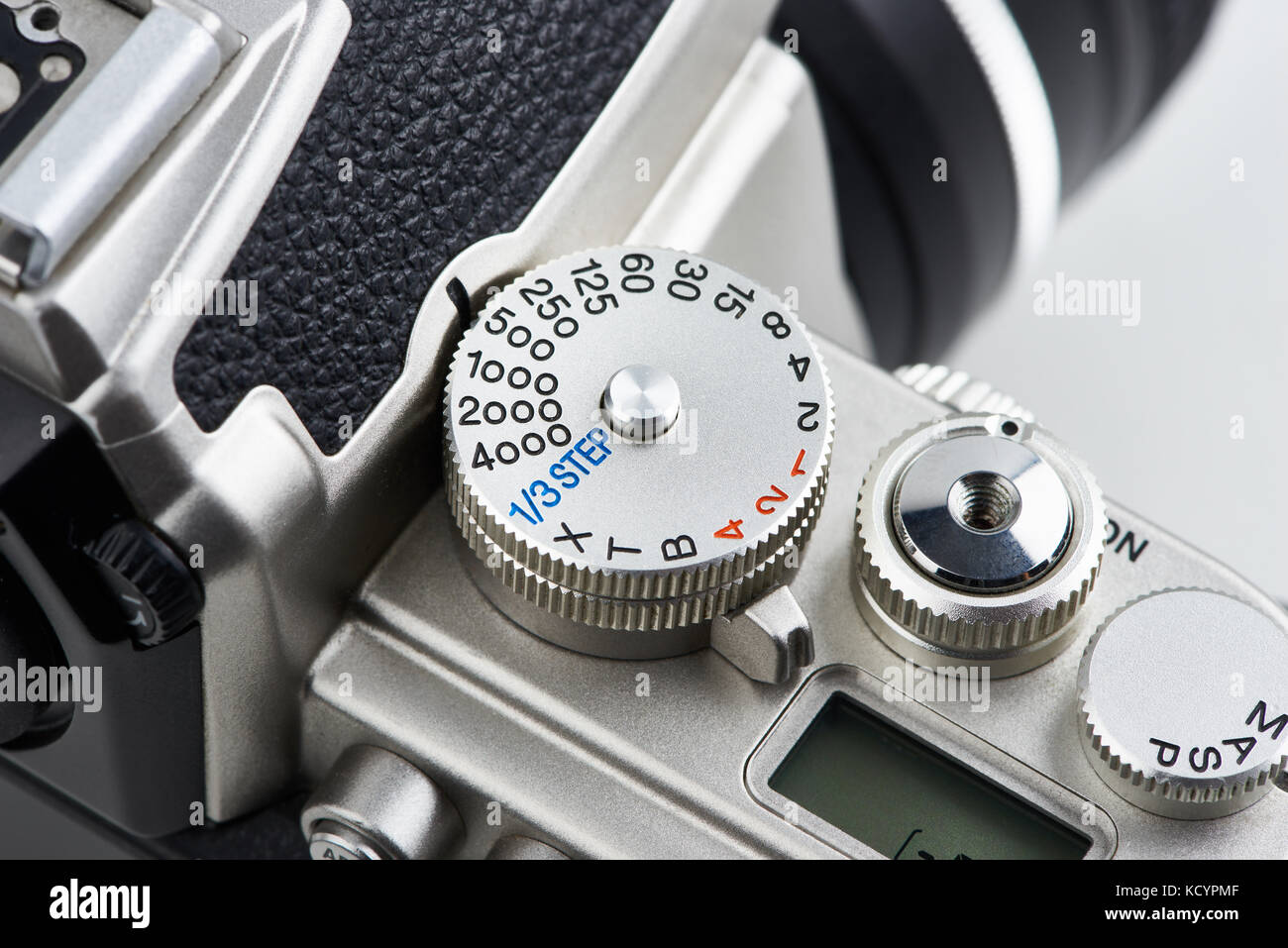 Buttons and control dial on SLR camera closeup Stock Photo Alamy