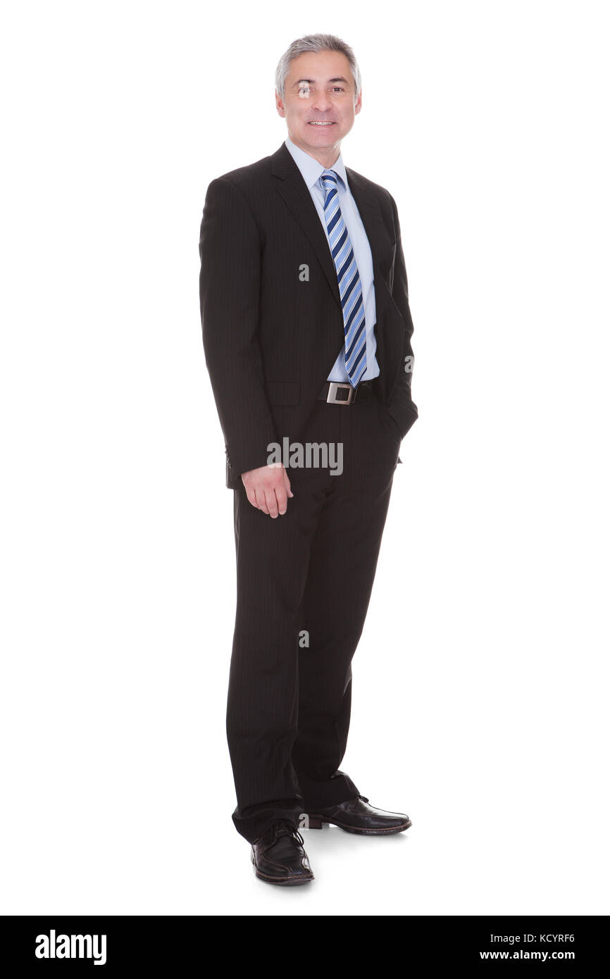 Portrait Of Mature Businessman Isolated Over White Background Stock ...