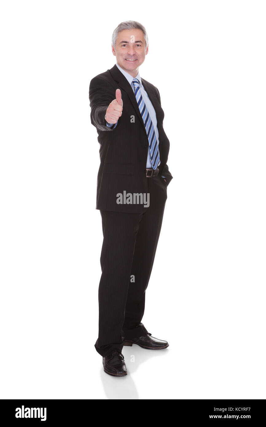 Portrait Of Mature Businessman Isolated Over White Background Stock ...