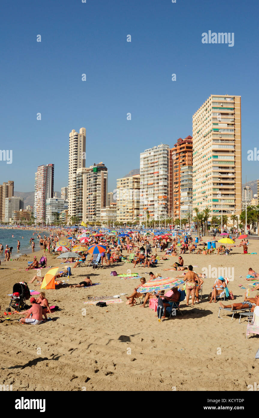Levante beach. Benidorm, Alicante. Stock Photo