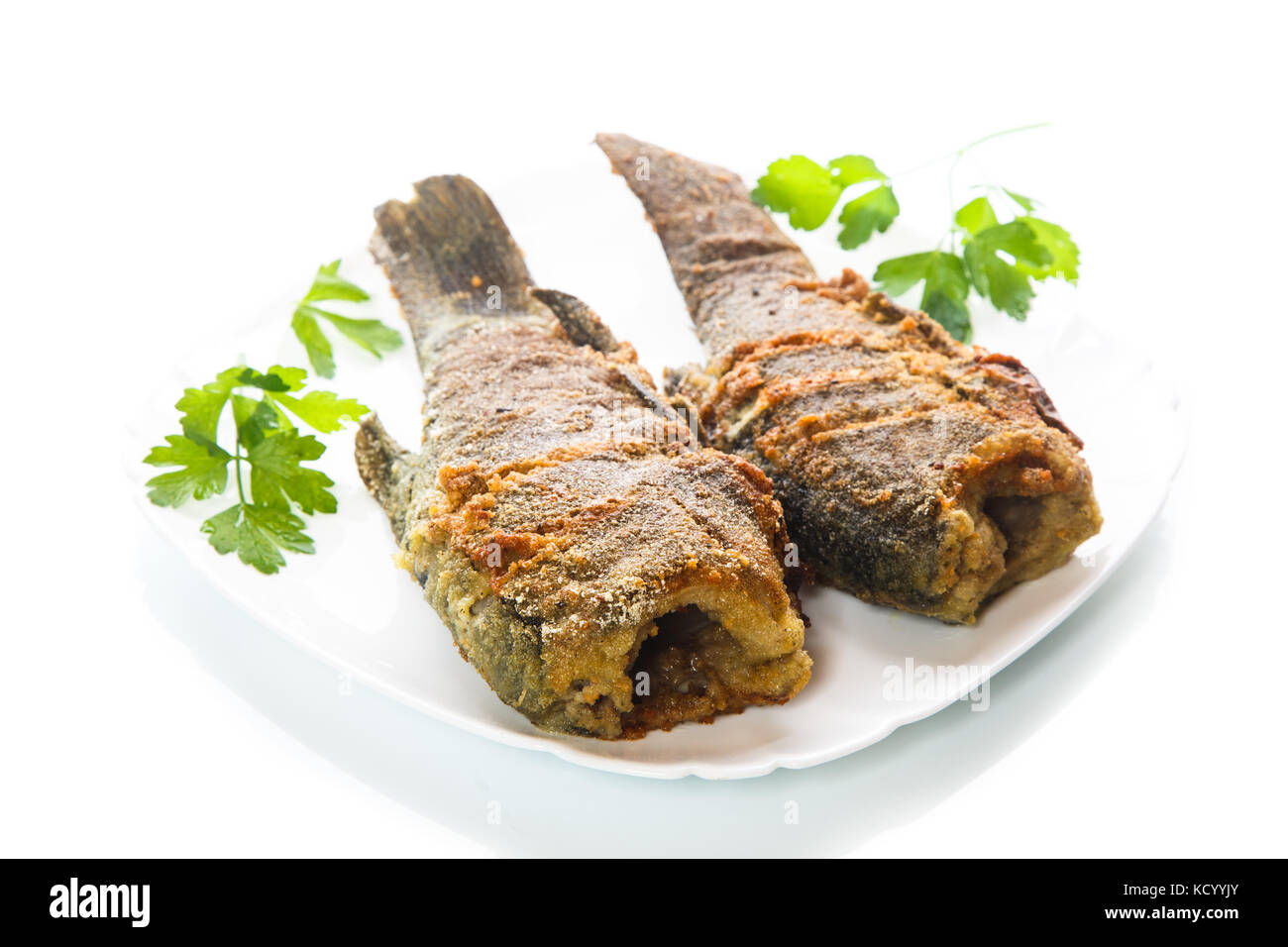 fried fish in breading Stock Photo Alamy