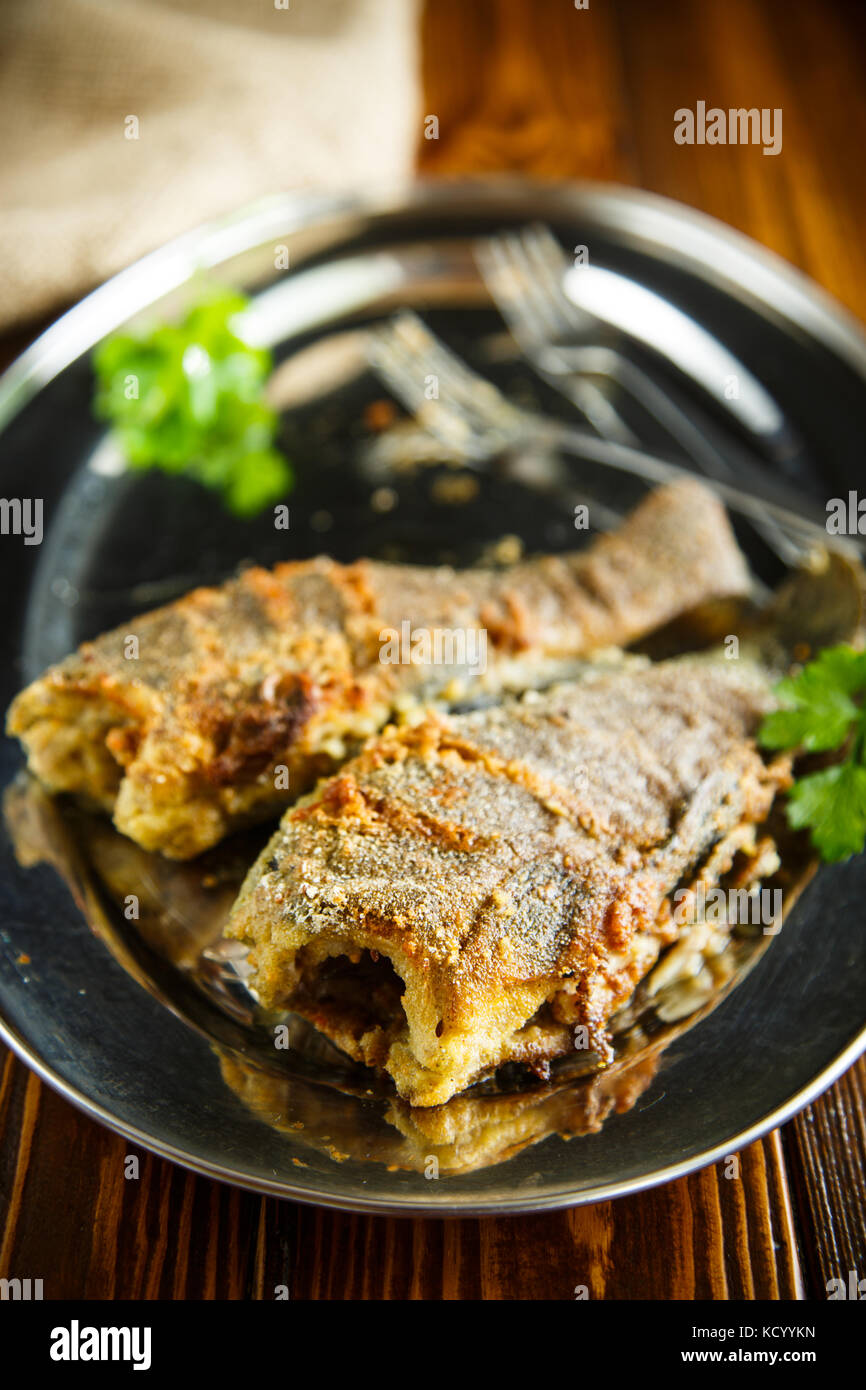 fried fish in breading Stock Photo Alamy