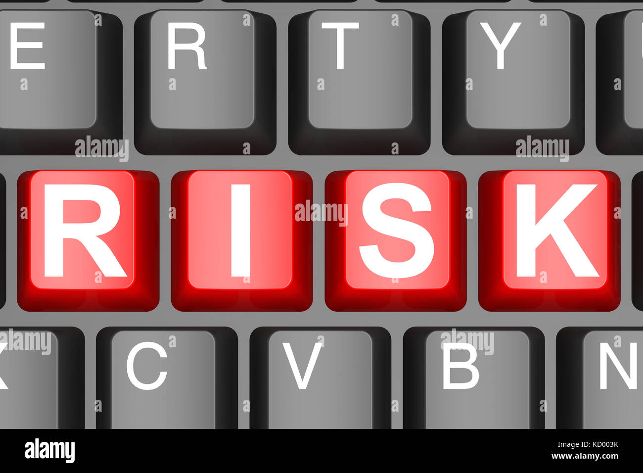Risk button on modern computer keyboard image with hi-res rendered ...