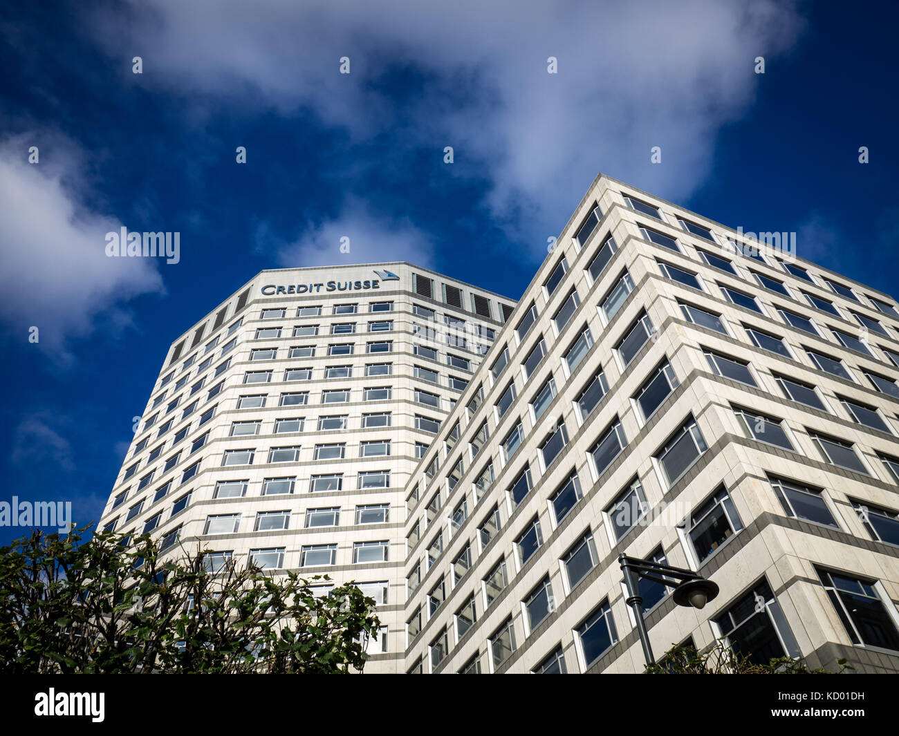 Credit Suisse Canary Wharf London UK Stock Photo