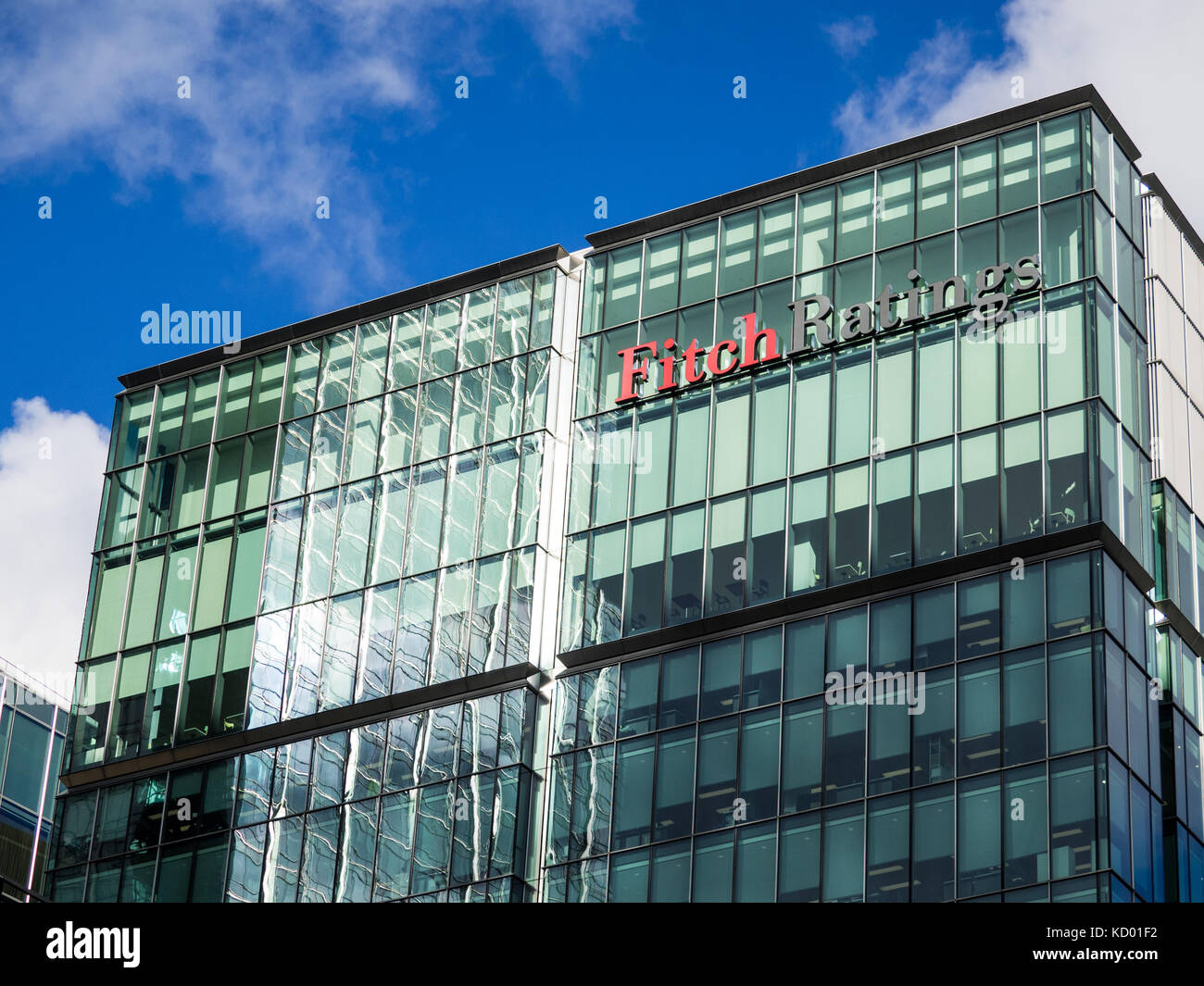 Fitch Ratings Agency Building in Canary Wharf, East London UK Stock Photo