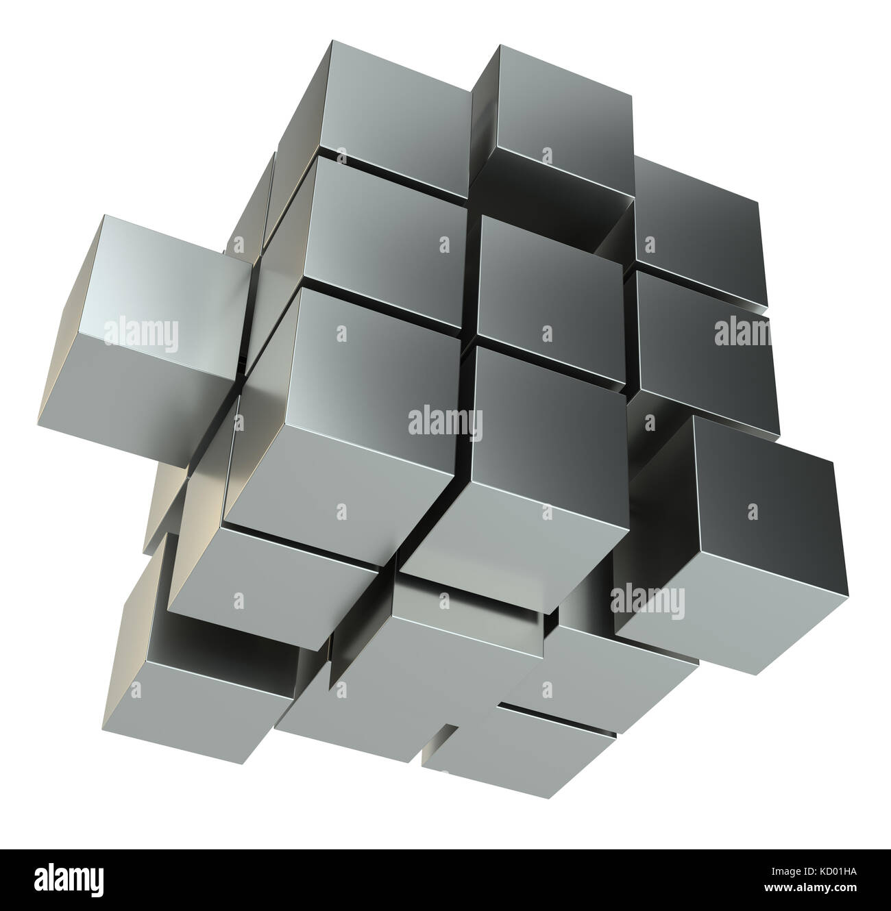 3d illustration building cube block hi-res stock photography and images ...