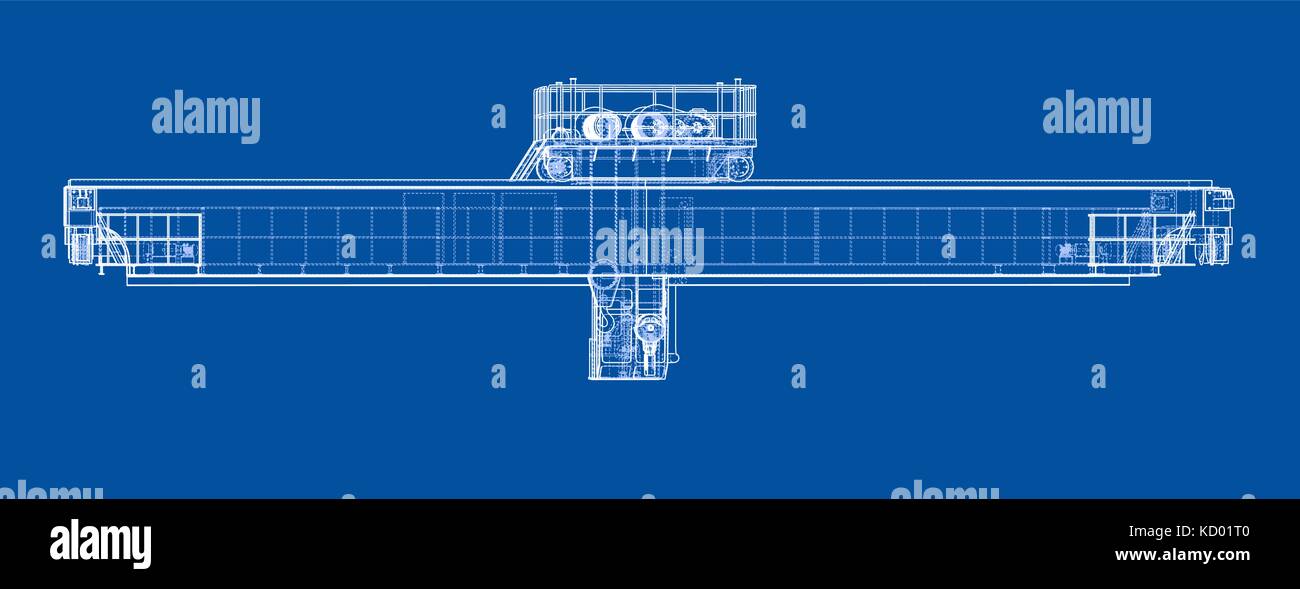 Overhead crane sketch. Vector Stock Vector Image & Art Alamy