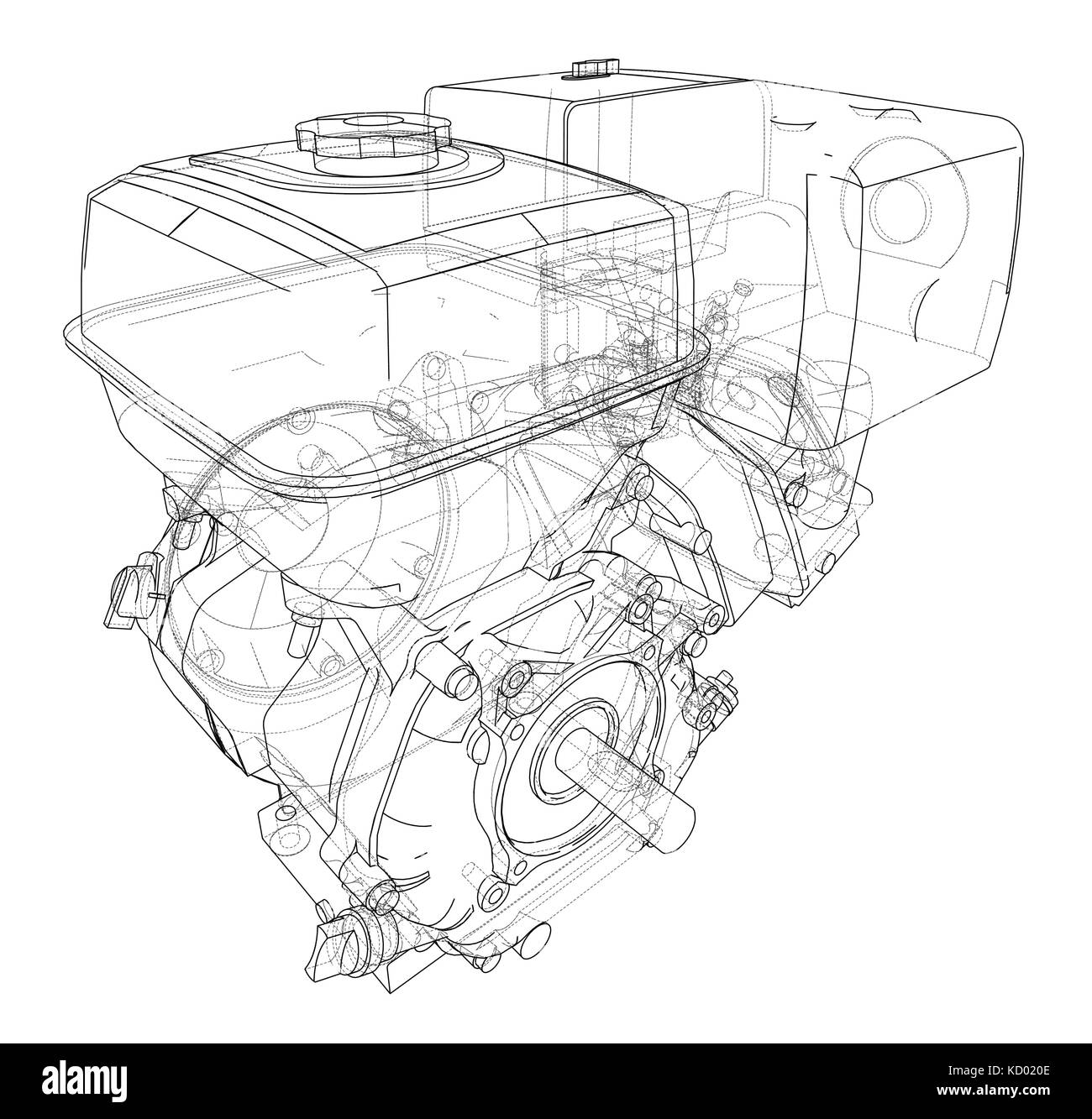 Engine sketch. Vector Stock Vector Image & Art - Alamy