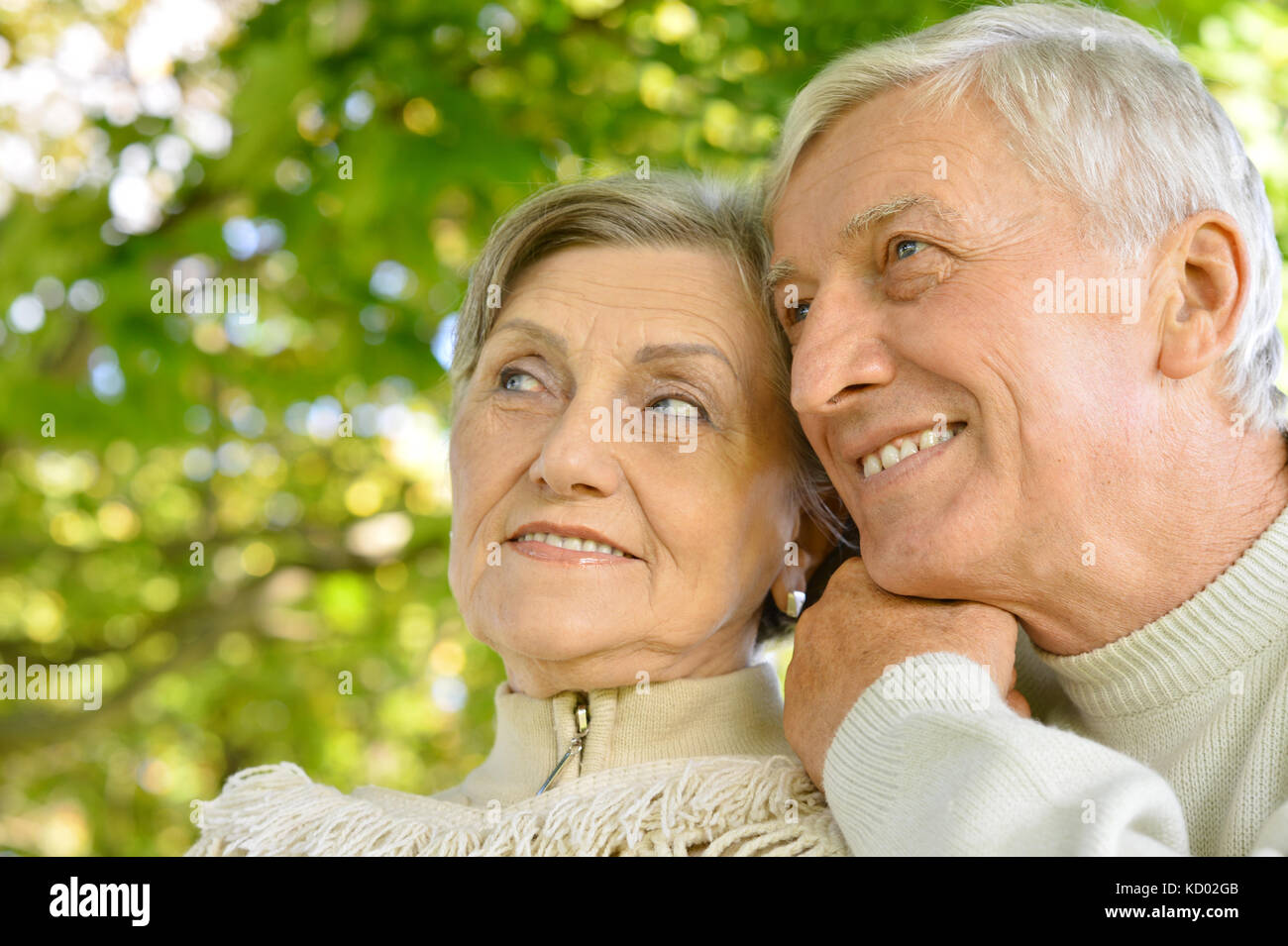 senior couple in the park Stock Photo - Alamy