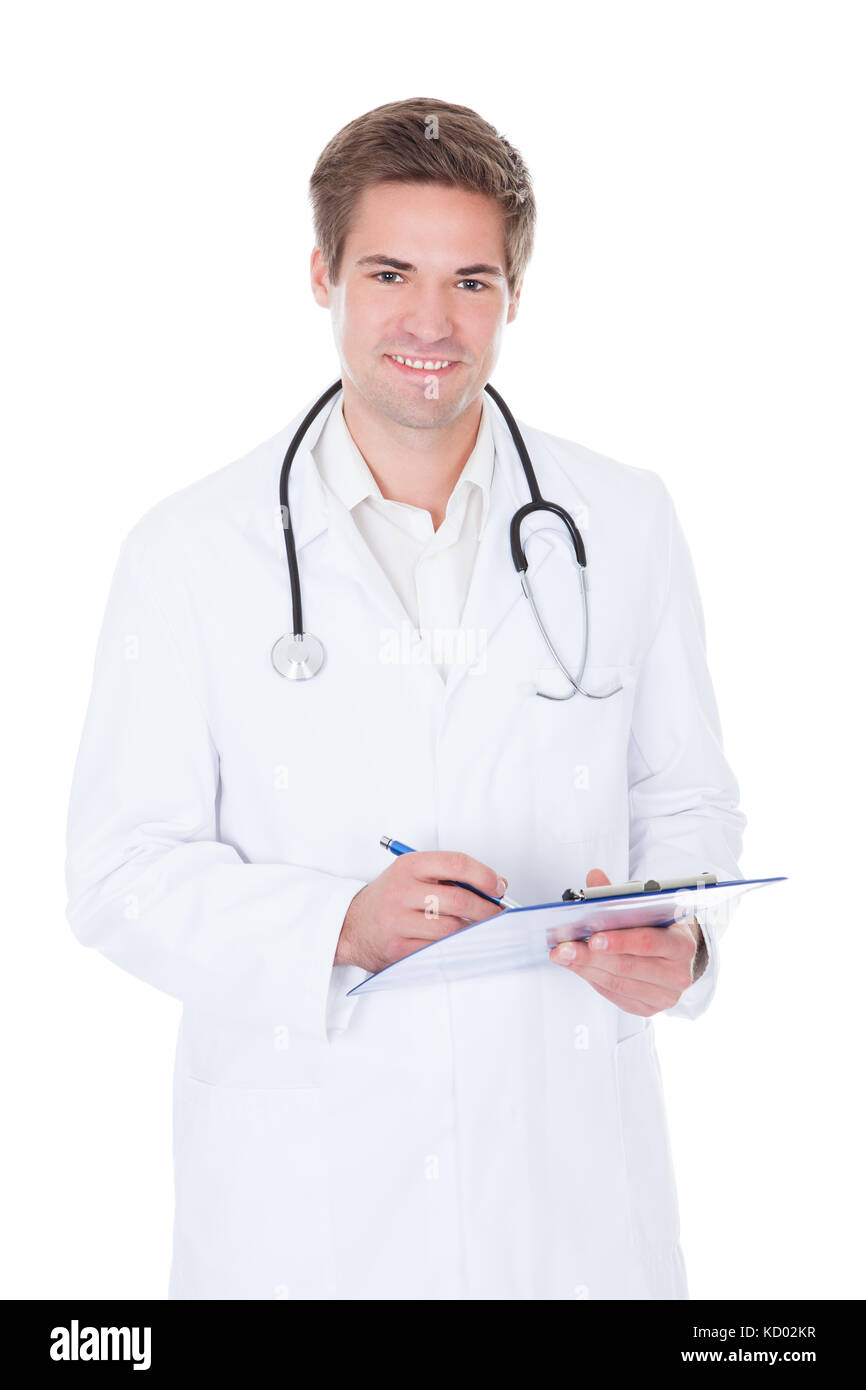 Doctor male clipboard hi-res stock photography and images - Alamy