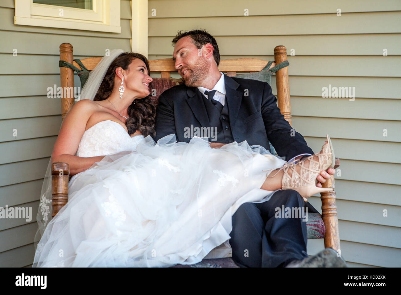 Old woman rocking chair hi-res stock photography and images - Alamy