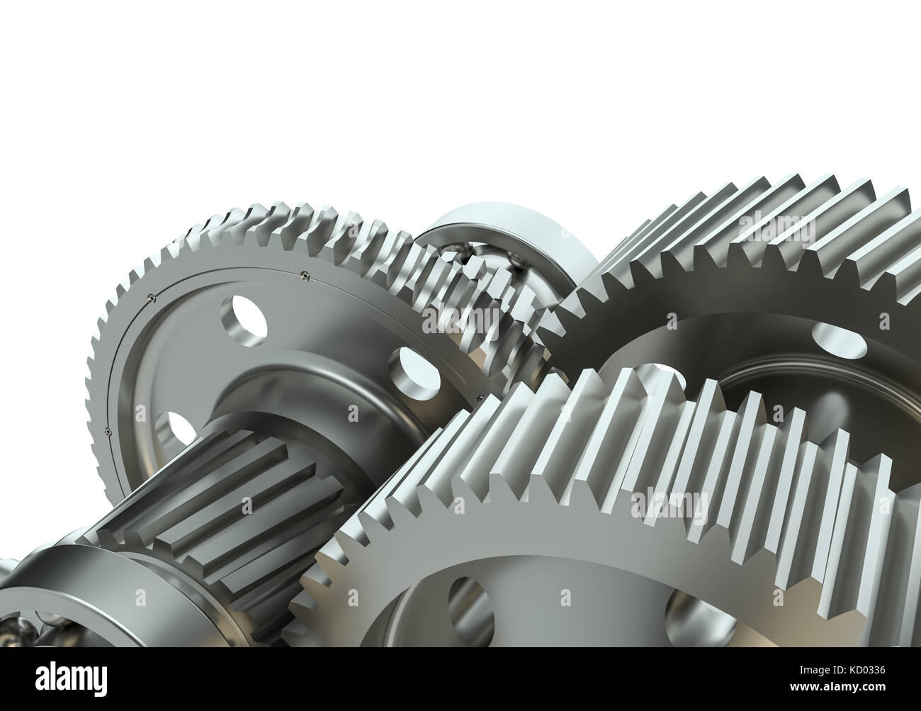 Cog gears mechanism concept. 3d illustration Stock Photo - Alamy