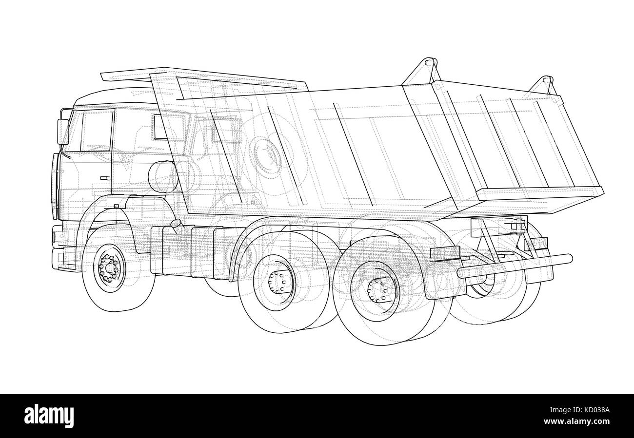 Dump truck. Vector Stock Vector