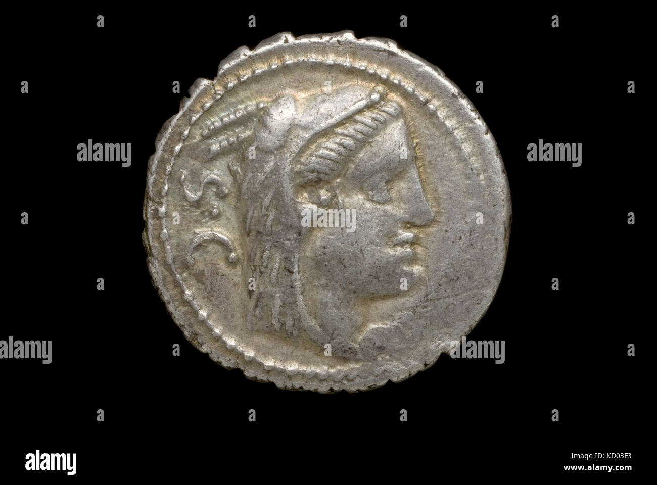 Roman Republican Coin Stock Photo