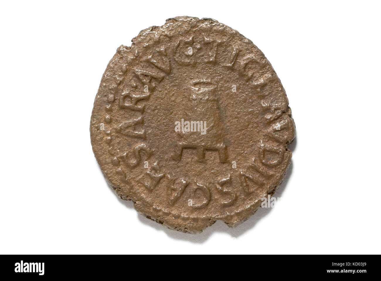Roman Coin of Claudius Stock Photo