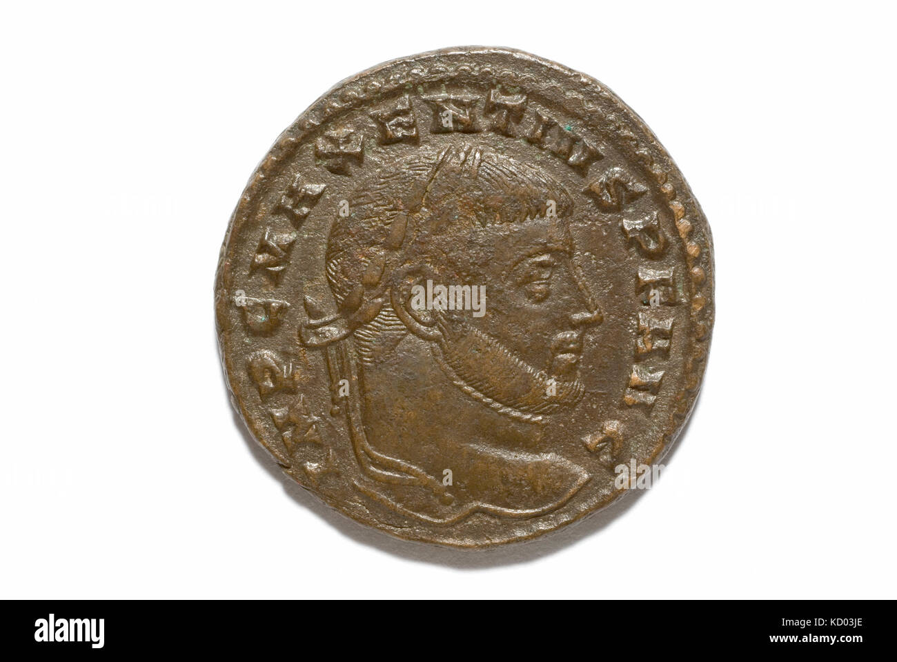 Coin of the Emperor Maxentius Stock Photo