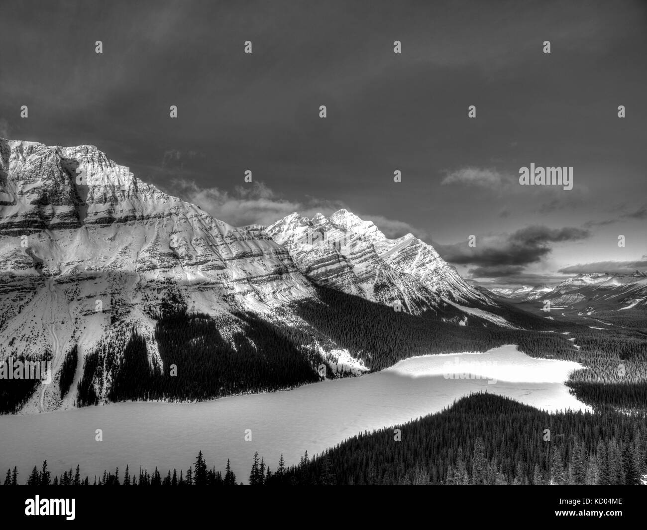 Black and white peyto lake hi-res stock photography and images - Alamy