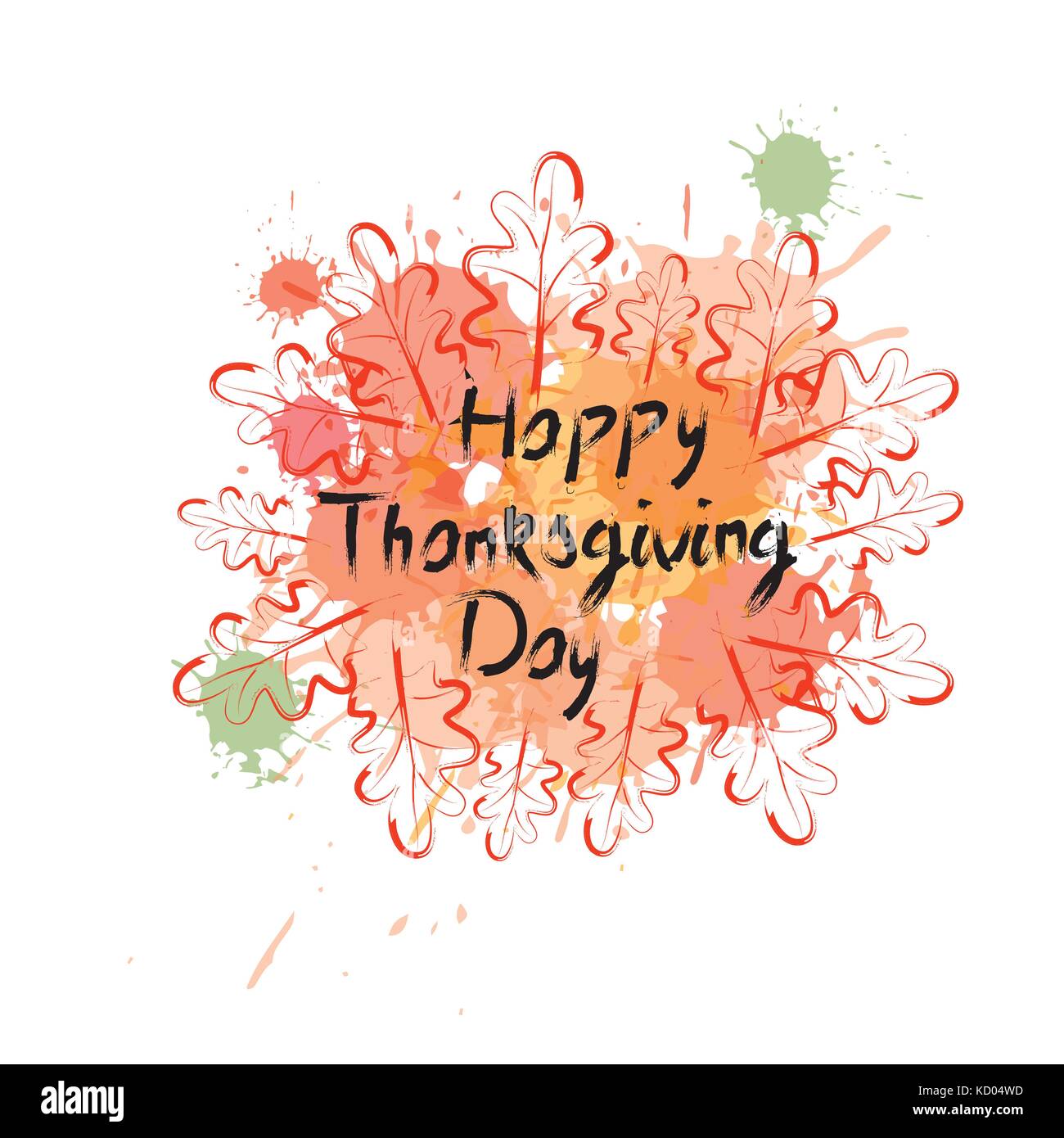 Happy Thanksgiving Day Autumn Traditional Holiday Greeting Card Logo ...