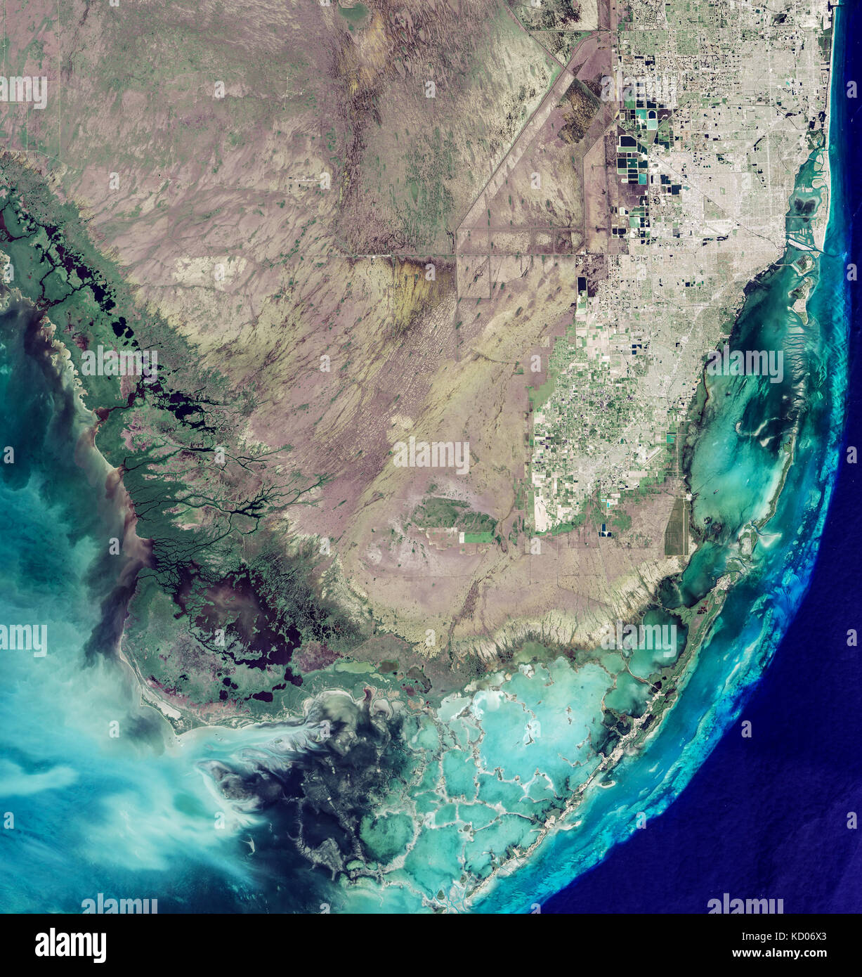 Everglades National Park Map Satellite Satellite Image Of Florida's Everglades National Park, Usa Stock Photo -  Alamy