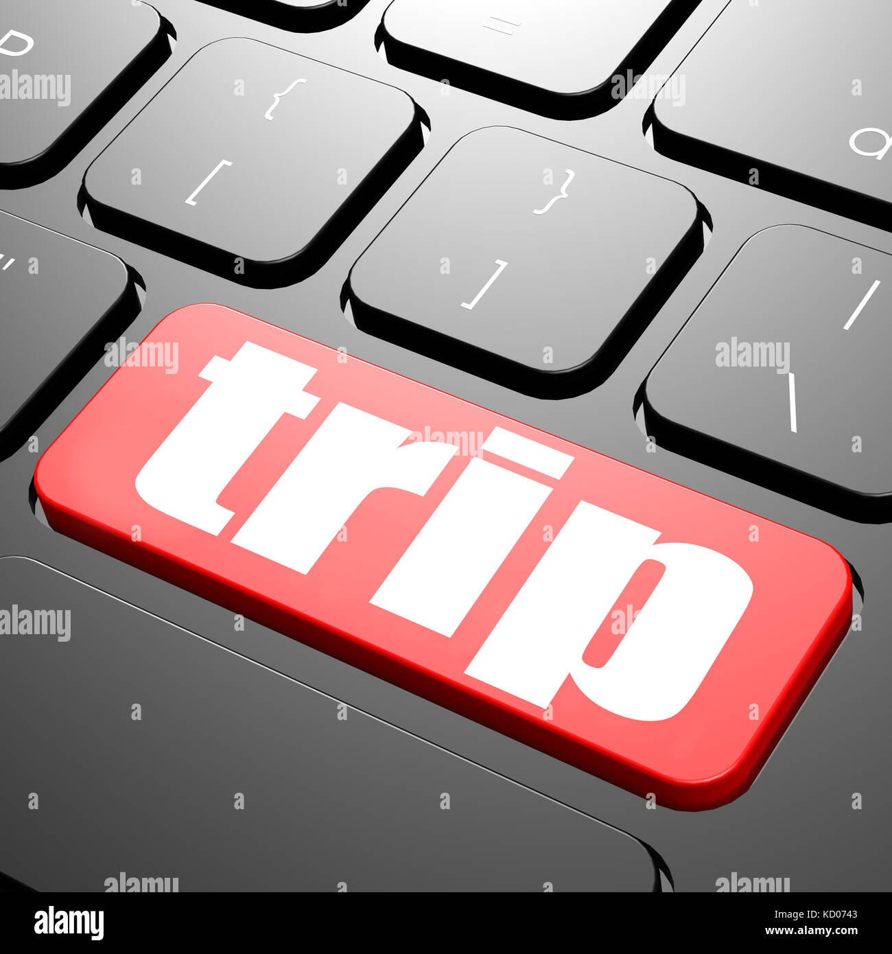 Keyboard with trip text image with hires rendered artwork that could
