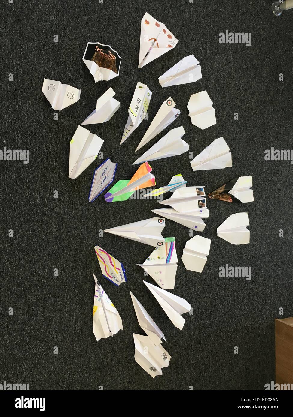 Paper plane throwing competition hires stock photography and images