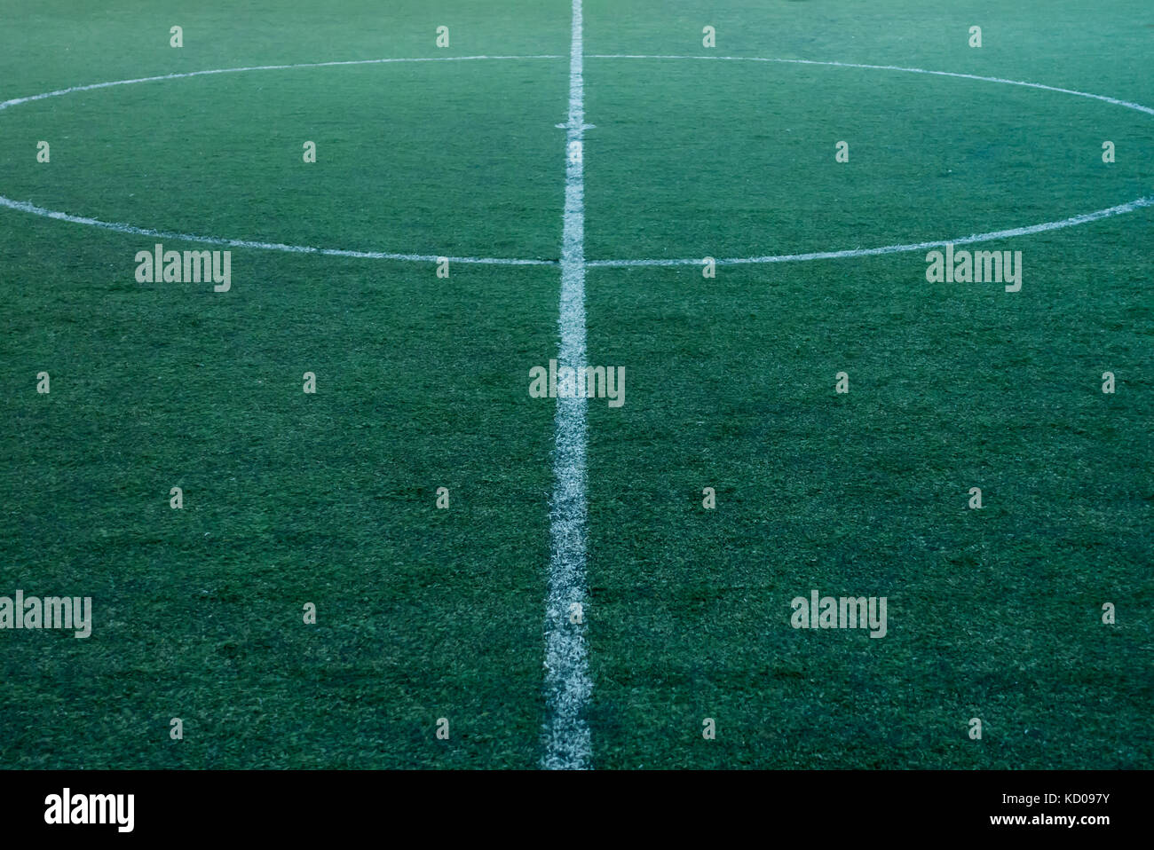 close up of a soccer field at night Stock Photo