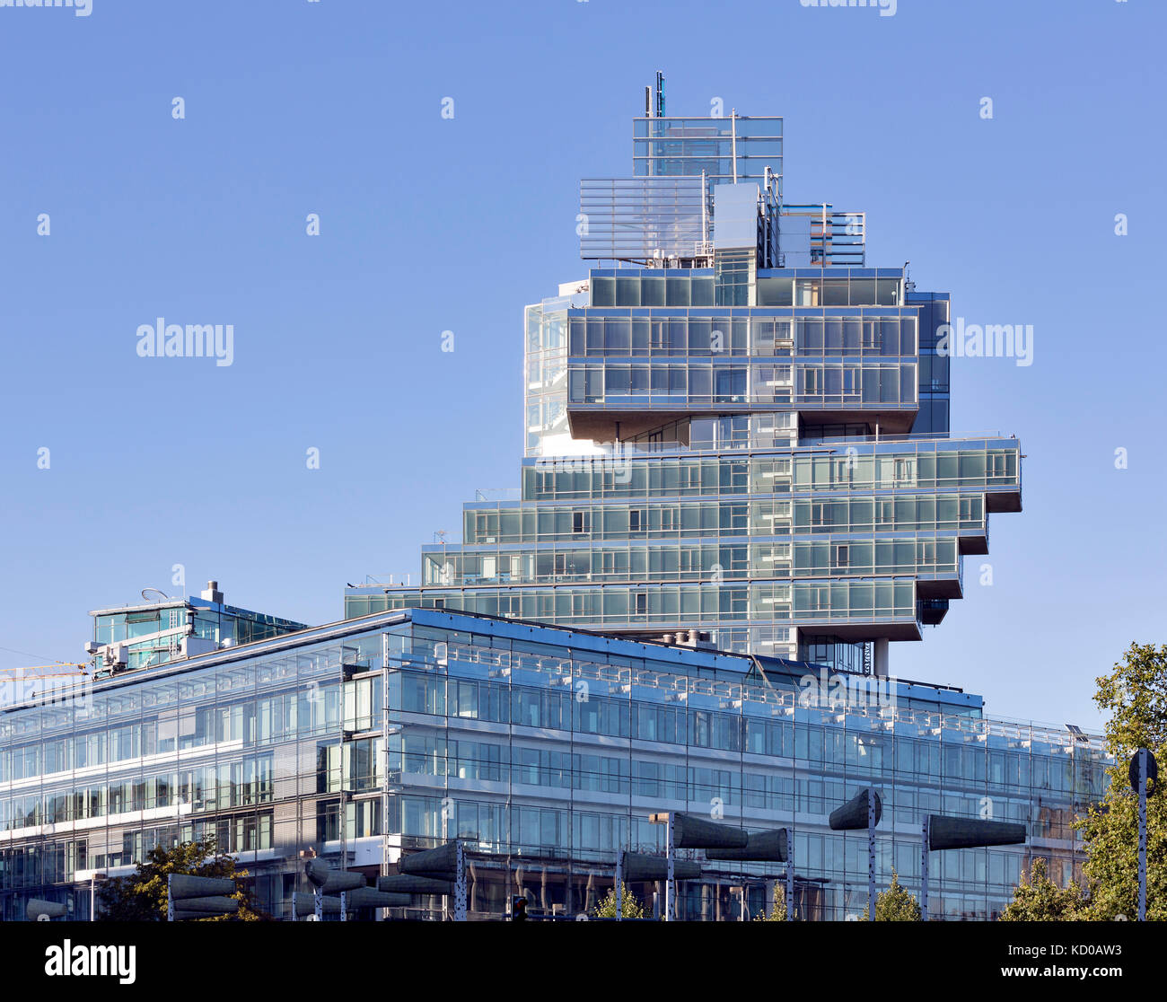 Norddeutsche Landesbank, NordLB, Headquarters, Deconstructivism, Architect Behnisch, Aegidientorplatz, Hanover, Lower Saxony Stock Photo