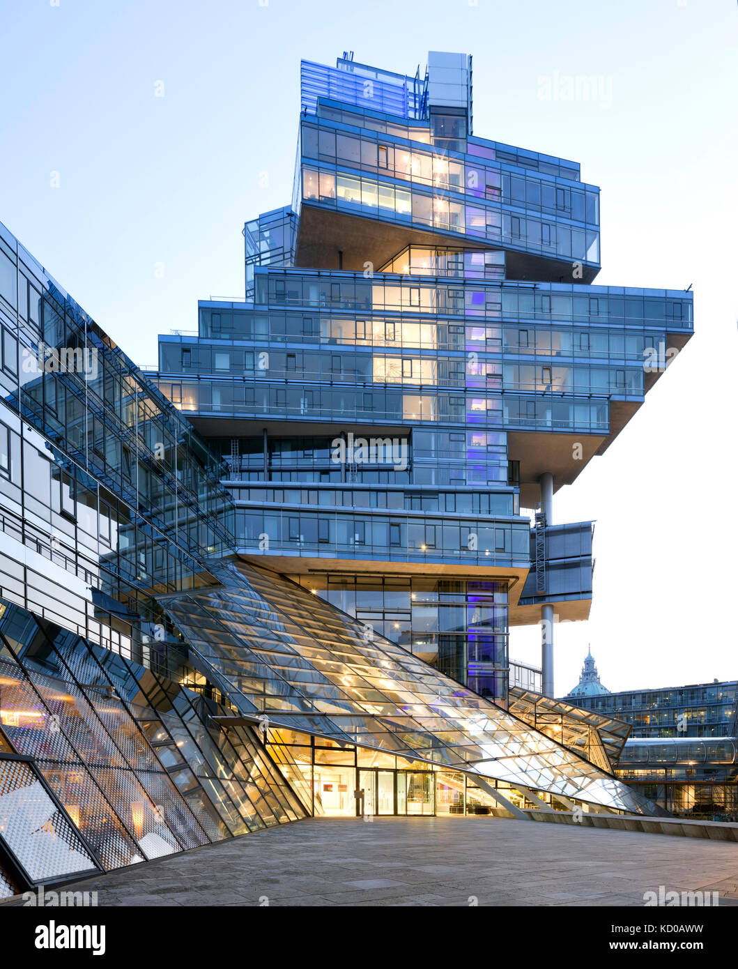 Norddeutsche Landesbank, NordLB, Headquarters, Deconstructivism, Architect Behnisch, Aegidientorplatz, Hanover, Lower Saxony Stock Photo