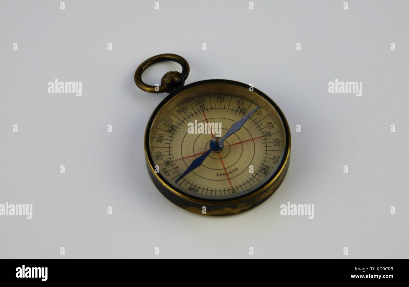 WW1 Army Issue Field Compass Stock Photo